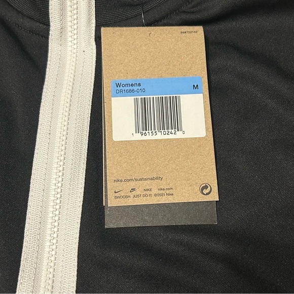NIKE DRI-FIT ACADEMY WOMEN'S KNIT SOCCER TRACK JACKET BLACK/WHITE SIZE MED NWT - Picture 8 of 8